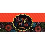 Carte double Ebène - Happy birthday - Féérie - 21X9 cm