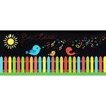 Carte double Ebène - Gros bisous - En musique - 21X9 cm