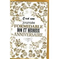 Carte Very Chic - Bon et heureux anniversaire - 12x17 cm