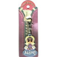 Porte-clés Zipper prénom AUDREY - 6.5x3 cm env