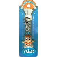 Porte-clés Zipper prénom FABIEN - 6.5x3 cm env