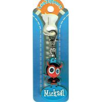 Porte-clés Zipper prénom MICKAEL - 6.5x3 cm env